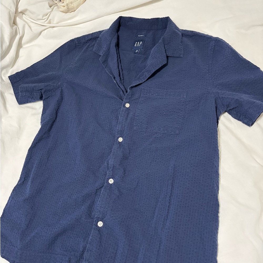 GAP Men's Navy Blue Shirt